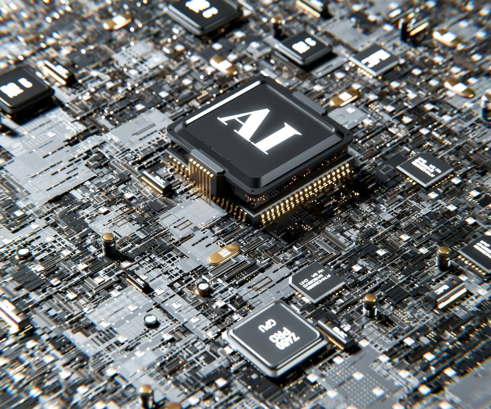 Will AI replace jobs concept showing a professional collaborating with digital systems